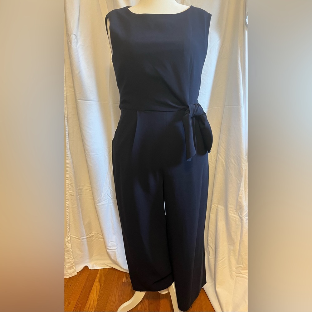 Elegant Navy Sleeveless Jumpsuit from Tahari